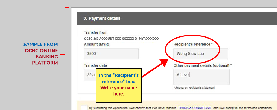 OCBC Online Banking Payment Sample